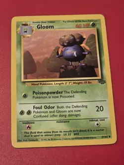 Gloom 37/64 Common Pokemon TCG WOTC Jungle Card Vintage - Image 1