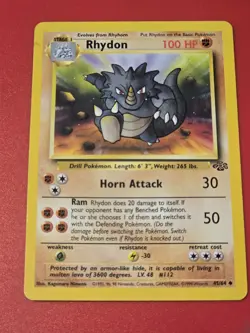 Rhydon 45/64 Unlimited Jungle Uncommon Pokemon Card - Image 1
