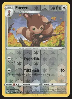 SWSH03: Darkness Ablaze Furret #136/189 Reverse Holo Pokemon Card - Image 1