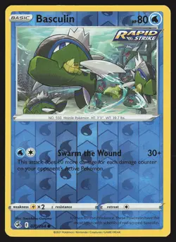 SWSH08: Fusion Strike Basculin #070/264 Reverse Holo Pokemon Card - Image 1