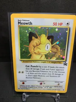 Pokemon Meowth TCG Black Star Promo Holo Card #10 WOTC GB Stamp LP+ Vintage TCG - Image 1