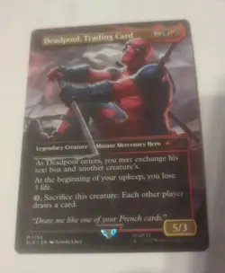 MTG Deadpool, Trading Card Secret Lair Marvel Borderless non foil mythic rare - Image 1