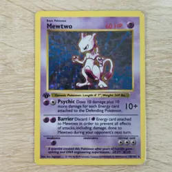 HP 1st Edition Shadowless Mewtwo 10/102 Base Set 1999 Nintendo Pokemon Card - Image 1