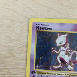 HP 1st Edition Shadowless Mewtwo 10/102 Base Set 1999 Nintendo Pokemon Card - Image 5