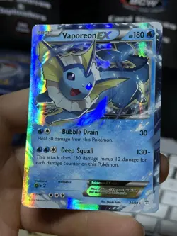 #3 Vaporeon EX 24/83 Generations 2016 Holo Rare Pokemon Card TCG - Image 4