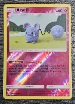 Pokemon TCG Cosmic Eclipse Azurill 146/236 Reverse Holo Card - Image 1