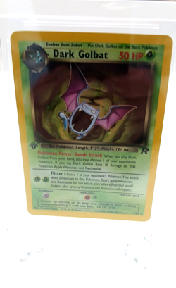2000 Pokemon Team Rocket's 1st Edition Rare Holo Card Dark Golbat BGS 9 Mint - Image 5