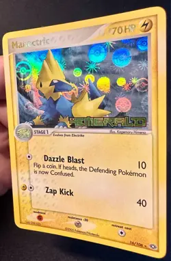 Manectric 16/106 2005 EX Emerald Pokemon Card Reverse Holo Stamped Rare - VLP - Image 2