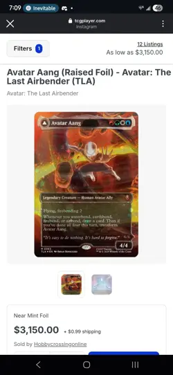 Avatar Aang (Borderless Raised Foil) Avatar: The Last Airbender - Image 1