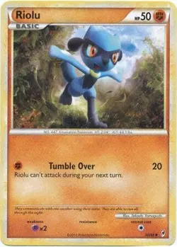 Pokemon Call Of Legends Riolu 50/95 Uncommon Card - Image 1