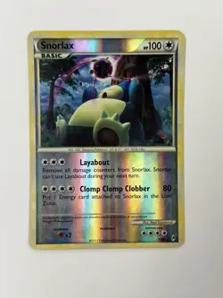 2011 Pokemon TCG Snorlax 33/95 Reverse Holo Call Of Legends Heavily Played - Image 1