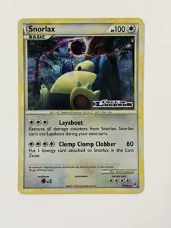 Pokemon TCG Snorlax 33/95 Call Of Legends Stamped Holo Rare Heavily Played - Image 1