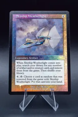 Skyship Weatherlight (Alt. Art Foil): 2001 Magic the Gathering - Planeshift Foil - Image 1
