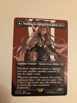 MTG (Borderless) Sephiroth, Fabled Soldier NON FOIL 0382 - Image 1
