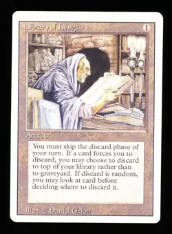 * * 1x Library of Leng x1 * * Revised MTG LP-MP Lightly to Moderately Played - Image 1