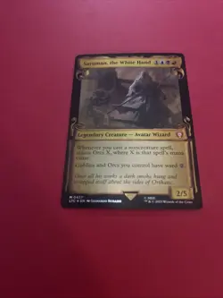 MTG Saruman, the White Hand Foil Showcase Scrolls #477 NM Condition - Image 2