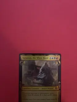 MTG Saruman, the White Hand Foil Showcase Scrolls #477 NM Condition - Image 3