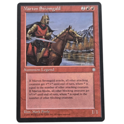 MTG Marton Stromgald Ice Age ICE Rare Red Creature Summon Legend Magic Gathering - Image 1