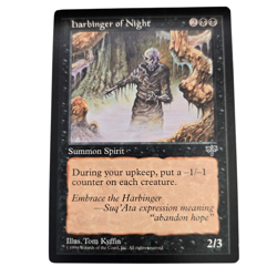 MTG Harbinger of Night Mirage MIR Rare Black Creature Spirit 2/3 Magic Gathering - Image 1