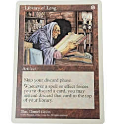 MTG Library of Leng 5th Edition 5ED Uncommon Colorless Artifact Skip Discard LP - Image 1