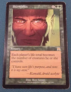 1x PLAYED Biorythm MTG Onslaught - Image 1