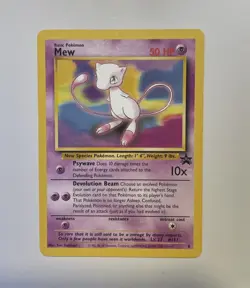 Mew 8 WOTC Black Star Promo - Pokemon Card B MP Mark On Back - Image 1