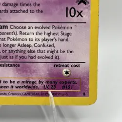 Mew 8 Black Star Promo Pokemon Card Base WOTC mp - Image 4