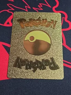 Pokemon MEOWTH VMAX SWSH005 GOLD FOIL Black Star PROMO Fan Art Custom Card - Image 2