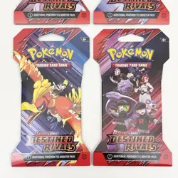 Pokemon TCG Scarlet & Violet Destined Rivals 4x Sleeved Booster Pack Art Set NEW - Image 3