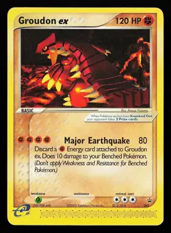 Groudon ex 002 Non-Holo Nintendo Promo Pokemon Card - Image 1