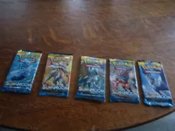 Pokemon Sun & moon base set 5 = Booster Packs Factory Sealed - All 5 Art Sets! - Image 1