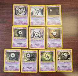 Pokemon Unown Neo Destiny Vintage Card Lot 10 Nintendo Basic English 2002 - Image 1
