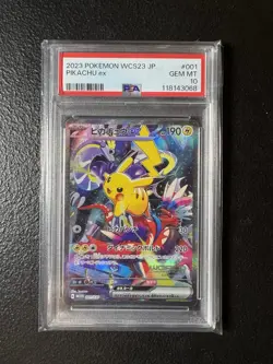 2023 Pokemon WCS23 JP #001 Pikachu Ex PSA 10 GEM MINT - Image 1