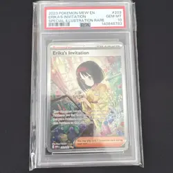 2023 Pokemon MEW EN Special Illustration Rare #203 Erika's Invitation PSA 10 - Image 1