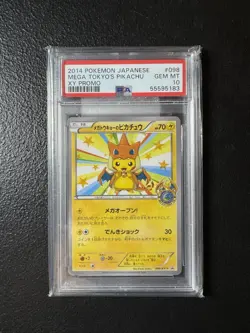 2014 Pokemon Mega Tokyo's Pikachu Poncho Japanese XY Promo #098 PSA 10 GEM MINT - Image 1
