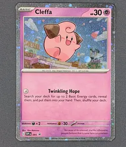 Pokemon TCG Cleffa 95/215 Scarlet & Violet Black Star Promos Holo NM - Image 1