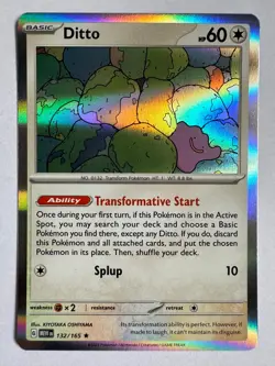 Pokemon TCG MEW Scarlet & Violet 132/165 Ditto Holo Rare - Image 1