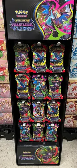 Pokemon Phantasmal Flames 96 Ct Sleeved Boosters with Standing Display - Image 1