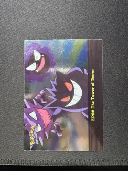 2000 Topps Pokemon TV Animation Gengar #EP22 The Tower of Terror Holo Foil - Image 4