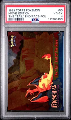 1999 TOPPS POKEMON THE MOVIE EDT 50 MOVIE EDITION THE TAIL END OF THE RACE-FOIL - Image 1