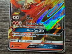 POKEMON BLAZIKEN GX 28/168 ULTRA RARE HOLO 2018 + NEW DARKRAI SLEEVE LP-NM - Image 3