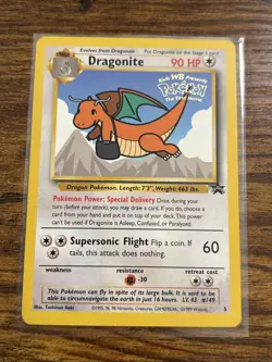 1999 Dragonite #5 Black Star Promo WOTC Pokemon TCG WB the First Movie - Image 1