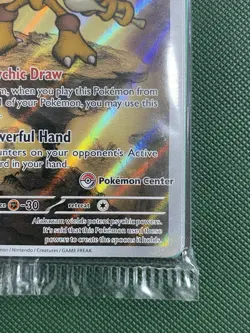 Pokemon TCG: Alakazam MEP 009 Pokemon Center Stamped Black Star Promo SEALED - Image 2