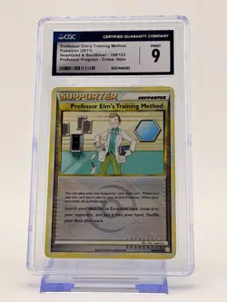 Pokemon Professor Elm's Training Method Cross Holo League Pro 100/123 NM MINT 9 - Image 1