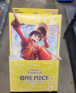 ONE PIECE ST29 BOX OF 6 STARTER DECKS ENGLISH - EGGHEAD ST 29 DECK ENG SEALED - Image 3