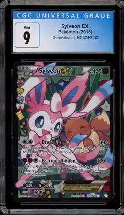Pokemon Sylveon EX XY Generations Radiant Coll. Full Art #RC32 CGC 9 Mint - Image 1