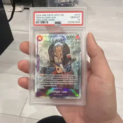 One Piece CCG Trafalgar Law Treasure Rare PSA 10 - Image 1