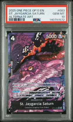 572 2025 ONE PIECE OP13-CARRYING ON HIS WILL ALT ART ST. JAYGARCIA SATURN PSA 10 - Image 1