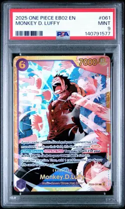 2025 ONE PIECE EB02 EXTRA BOOSTER EB02-061 SEC MONKEY D. LUFFY PSA 9 - Image 1