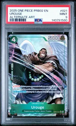2025 ONE PIECE PRB02 EN UROUGE ALTERNATE ART PSA 9 OP07-021 R - Image 1